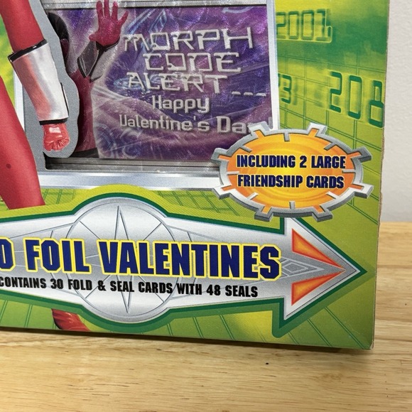 Vintage Foil Power Rangers Time Force Valentine's 30 Count Cards - New In Box - Picture 2 of 11